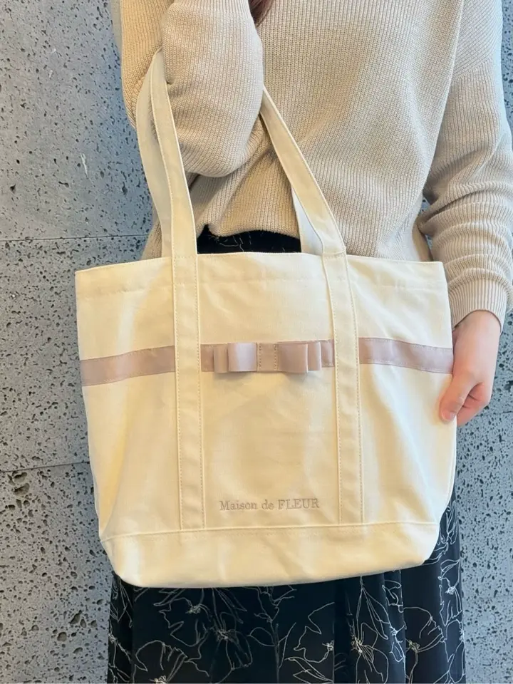 マルチポケット帆布トートMバッグ/Maison de FLEUR（メゾン ド
