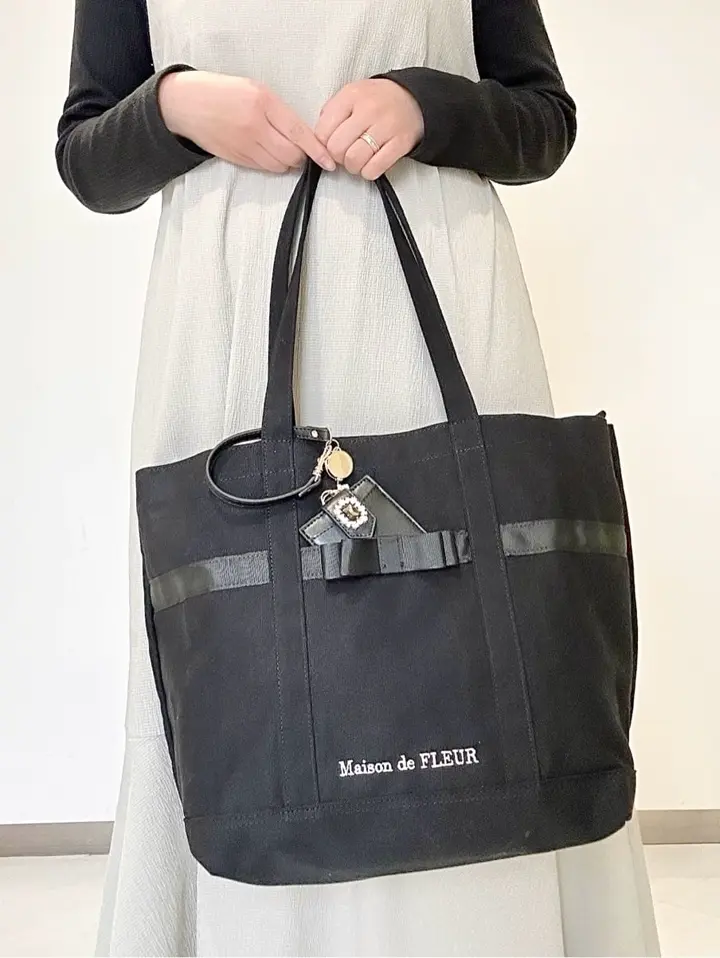 マルチポケット帆布トートMバッグ/Maison de FLEUR（メゾン ド