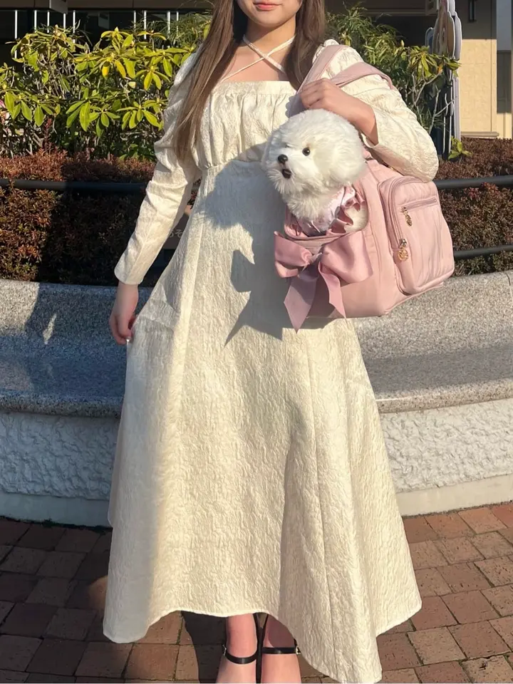 慈愛に満ちたジャカードワンピース/Maison de FLEUR Petite Robe