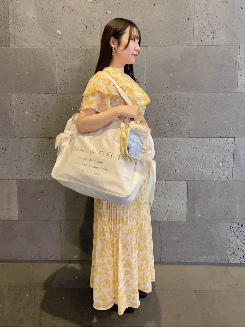 サテンキャリーオンバッグ/Maison de FLEUR（メゾン ド フルール）の