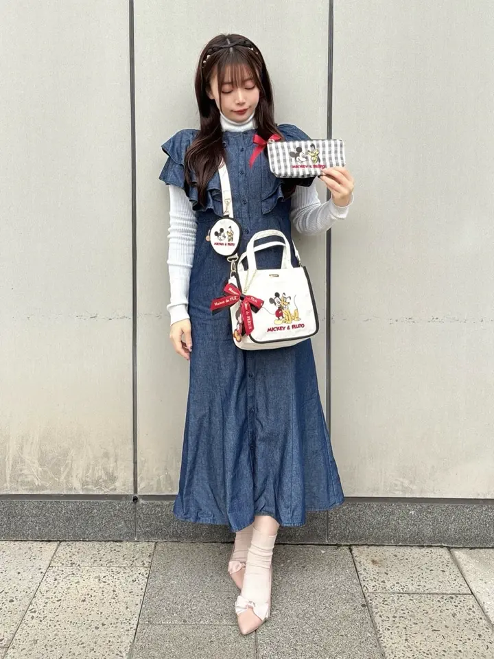 Mickey/Pluto/ポーチ付ショルダー/Maison de FLEUR（メゾン ド