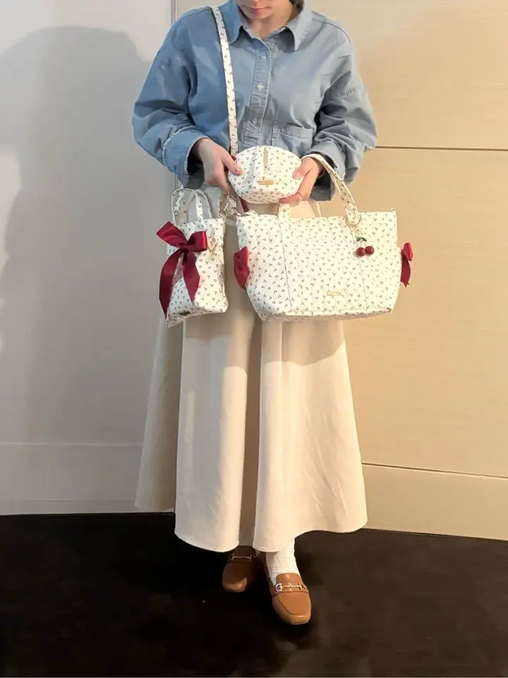 チェリー柄 CY694 2wayバッグ COACH◇チェリープリント テリショルダーバッグ◇2色 (Coach