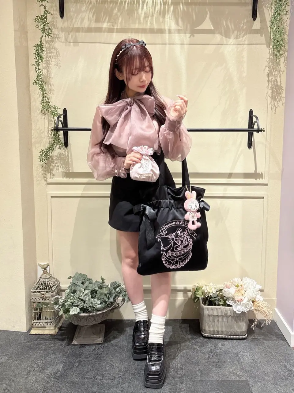 グログランリボンカチューシャ/Maison de FLEUR（メゾン ド フルール