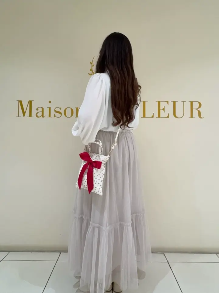 チェリープリントミニリボン2Wayバッグ/Maison de FLEUR（メゾン ド