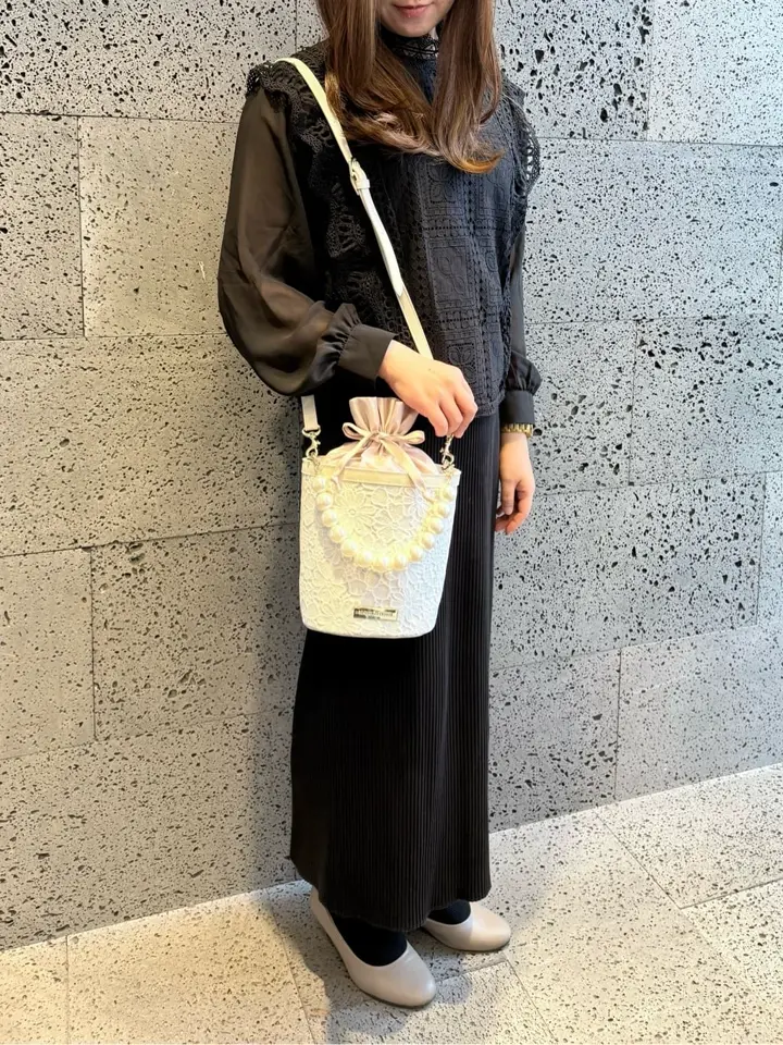 フラワーレース2Wayバケツ型バッグ/Maison de FLEUR（メゾン ド