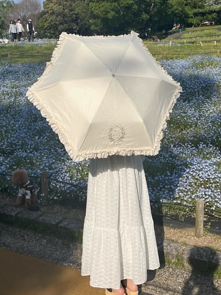 遮光&UV CUT フリル折りたたみ傘/Maison de FLEUR（メゾン ド フルール