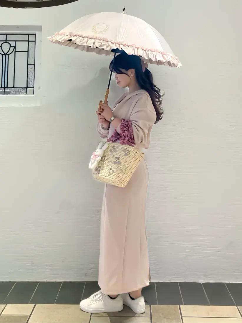 チェリーメイズフリルハンドルカゴバッグ/Maison de FLEUR（メゾン ド