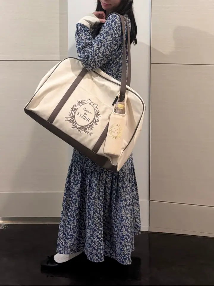 キャンバスキャリーオンボストンバッグ/Maison de FLEUR（メゾン ド