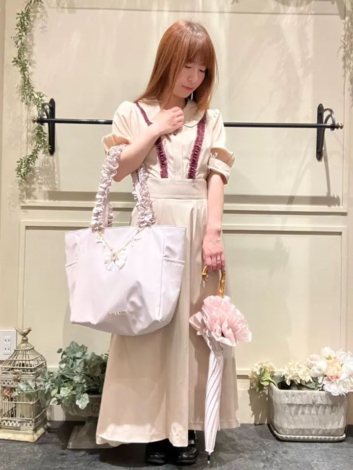 撥水加工フリルハンドルバッグ/Maison de FLEUR（メゾン ド フルール