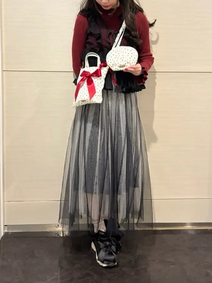 チェリープリントミニリボン2Wayバッグ/Maison de FLEUR（メゾン ド