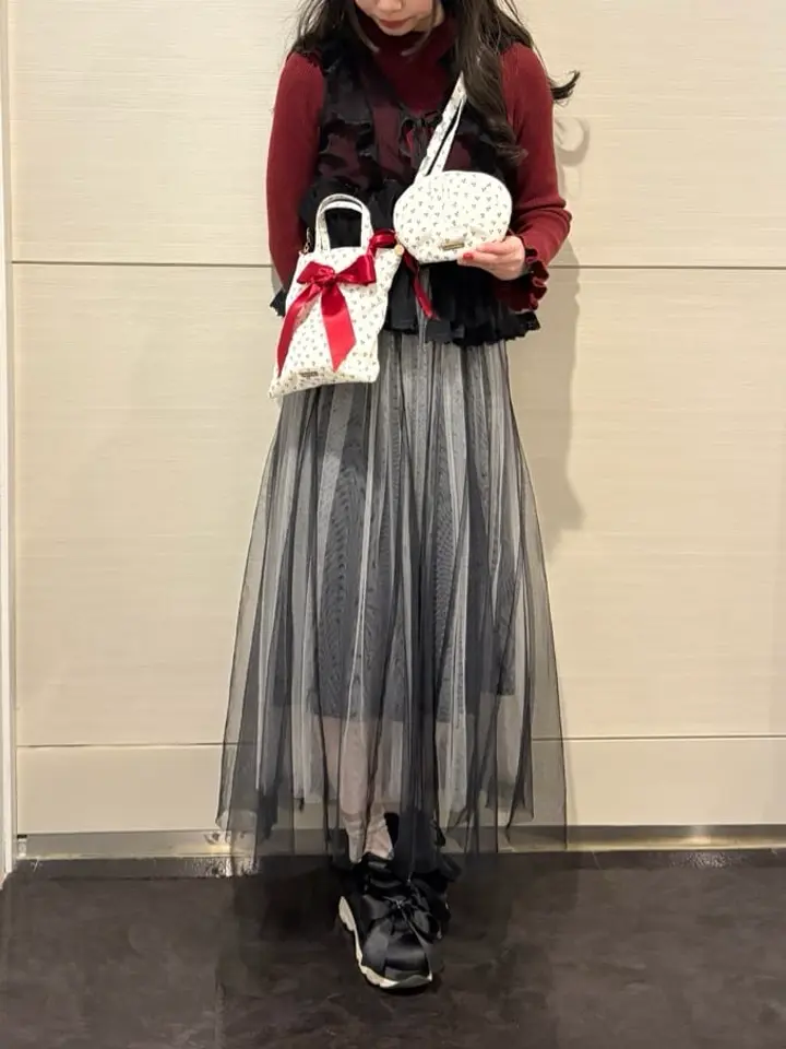 チェリープリントミニリボン2Wayバッグ/Maison de FLEUR（メゾン ド