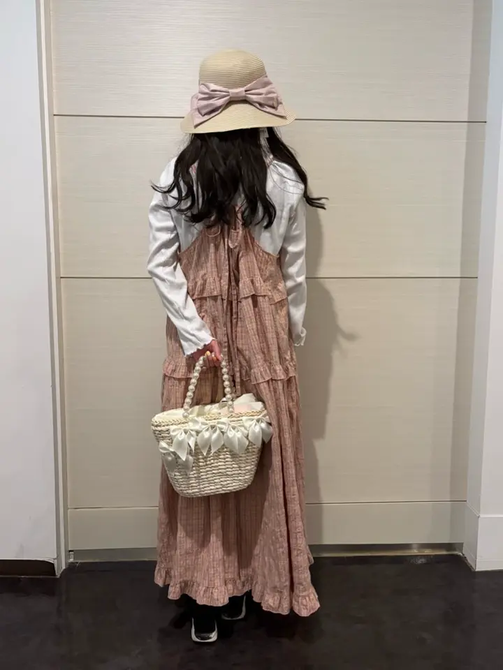 明日まで限定価格‼️パールハンドルメイズリボンカゴバッグ パールハンドルメイズリボンカゴバッグ/Maison de FLEUR（メゾン ド