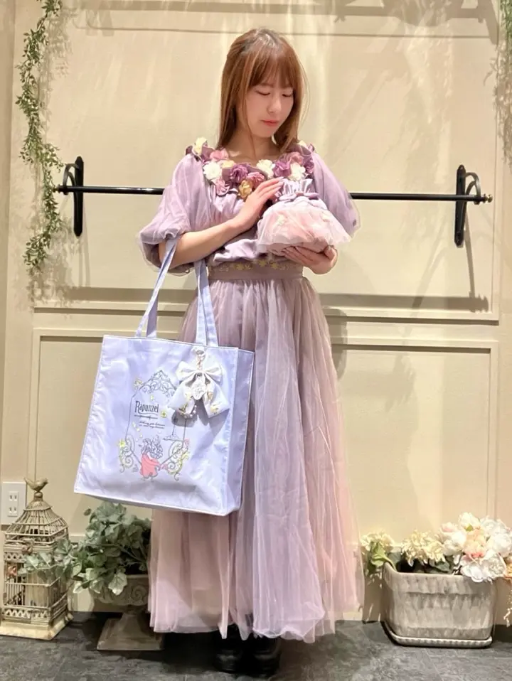 2310-42 ミニチュアトートサシェ 香り袋 Cuddly 薔薇 チェック 紫 2310-42 ミニチュアトートサシェ 香り袋 Cuddly 薔薇 チェック 紫