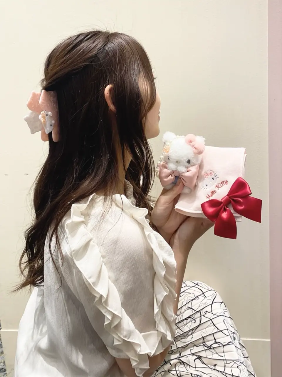 ハローキティ タオルハンカチ/Maison de FLEUR（メゾン ド フルール