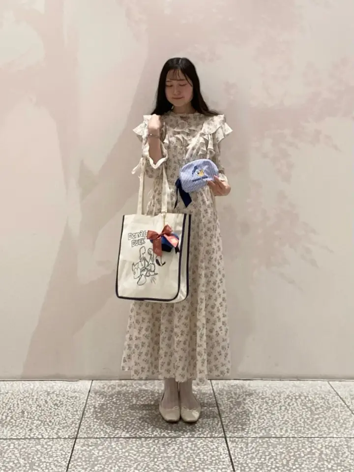 フラワープリントワンピース/Maison de FLEUR Petite Robe（メゾンド