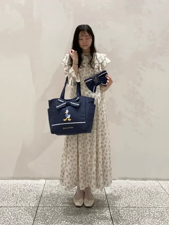フラワープリントワンピース/Maison de FLEUR Petite Robe（メゾンド