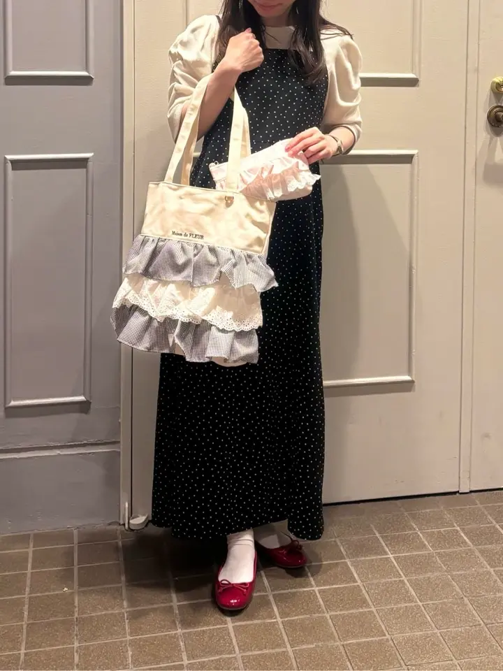 フロントフリルトートバッグ/Maison de FLEUR（メゾン ド フルール）の