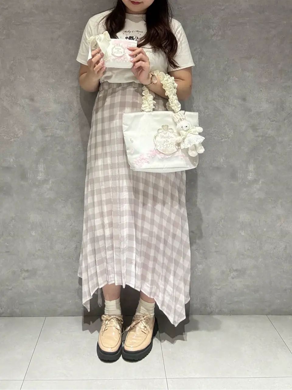 ≪USED≫マリエペタルパールフリルハンドルトートバッグ/Maison de