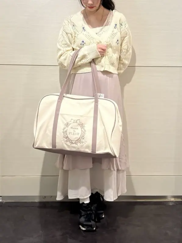 キャンバスキャリーオンボストンバッグ/Maison de FLEUR（メゾン ド