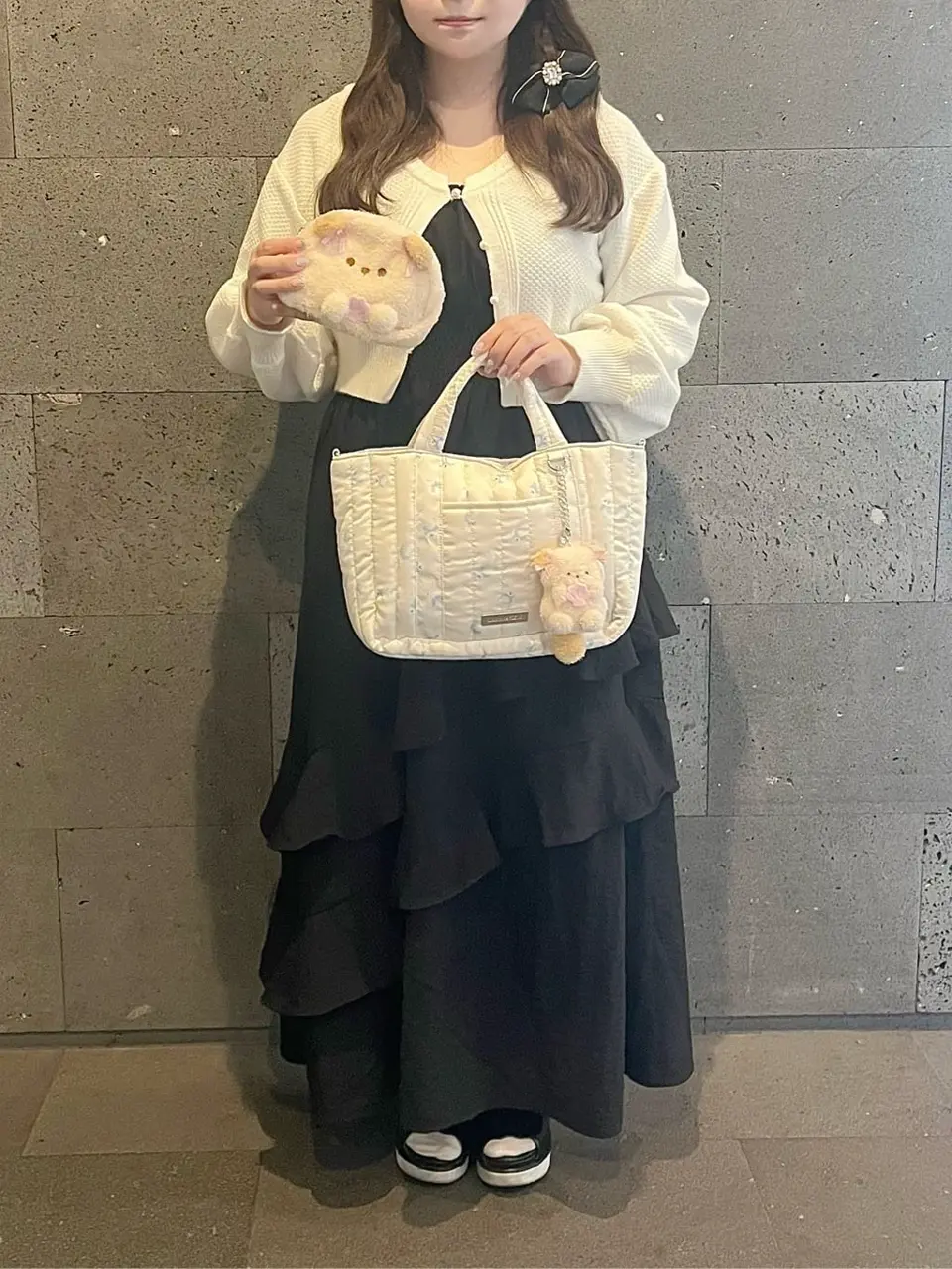 シロクマキルトショルダーバッグ/Maison de FLEUR（メゾン ド フルール