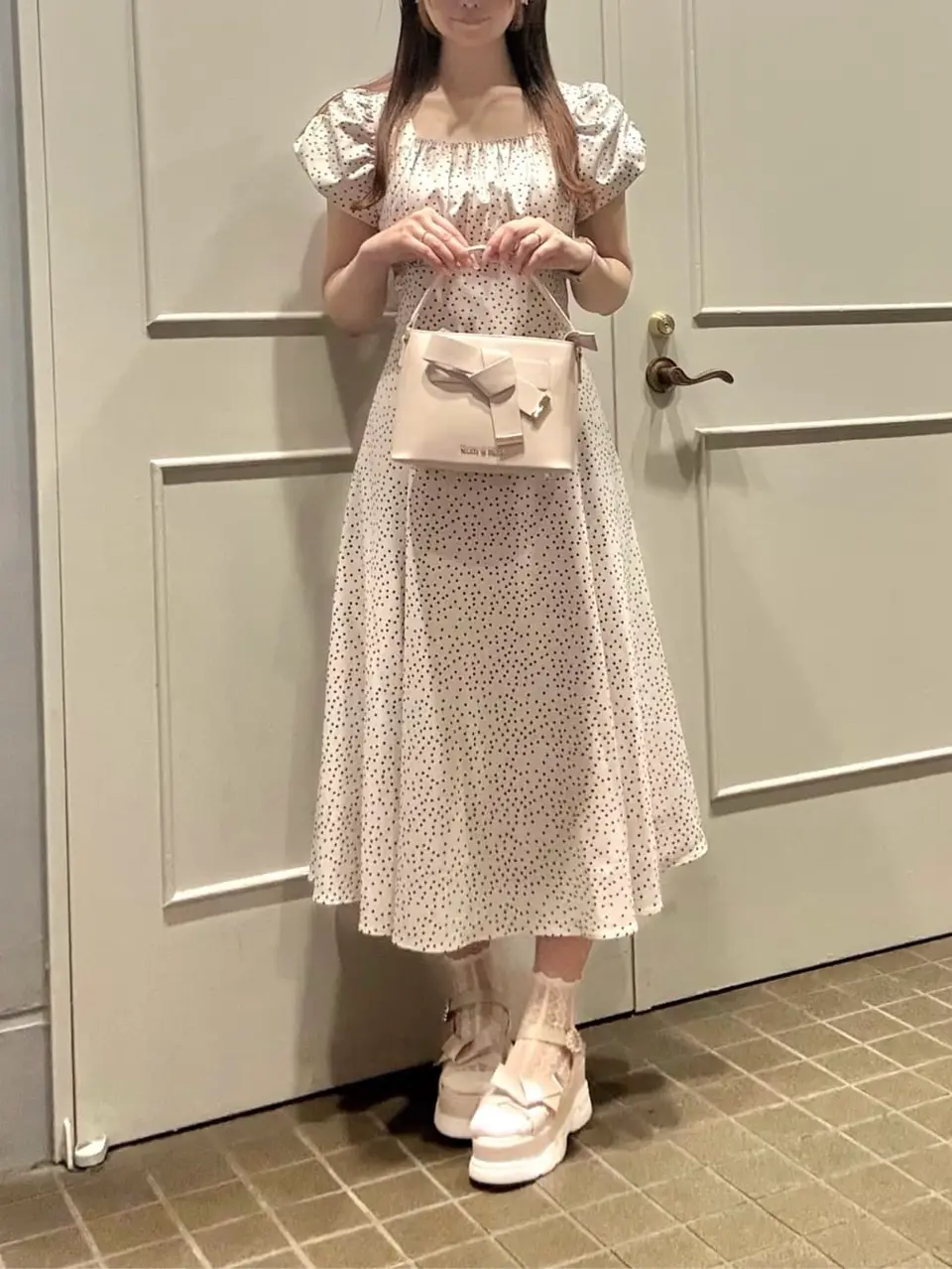 リボンビジュースニーカーサンダル/Maison de FLEUR（メゾン ド