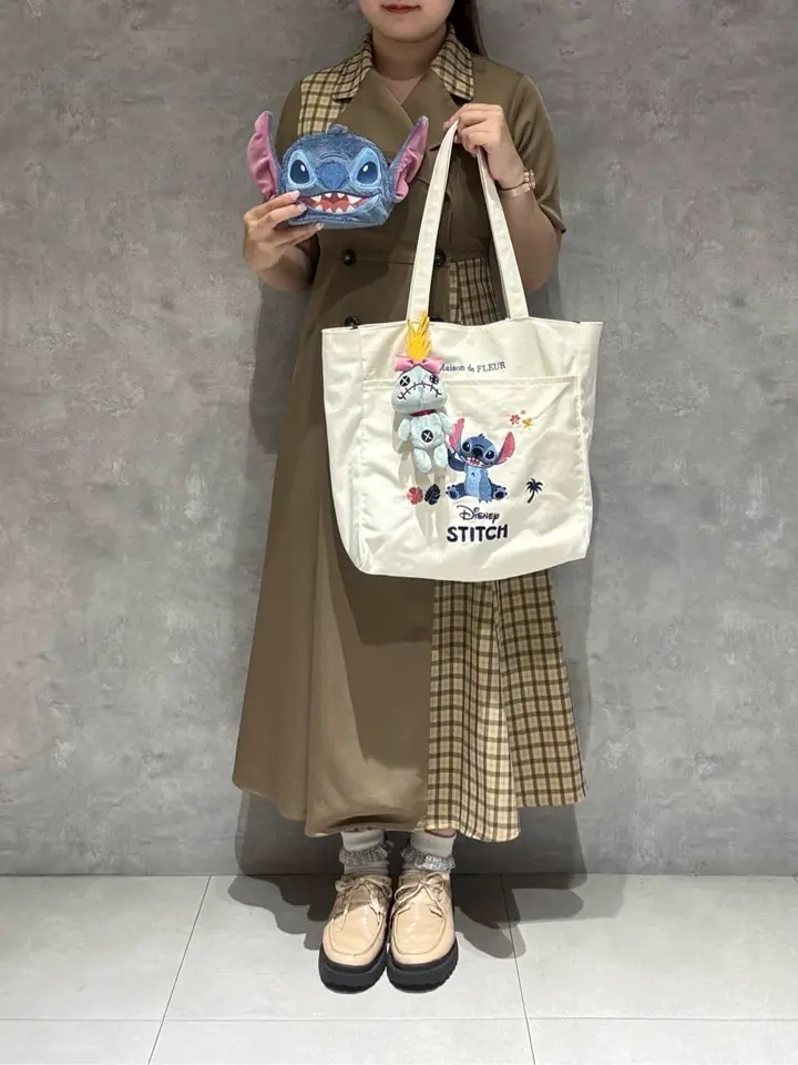 スティッチ/ラウンドポーチ/Maison de FLEUR（メゾン ド フルール）の