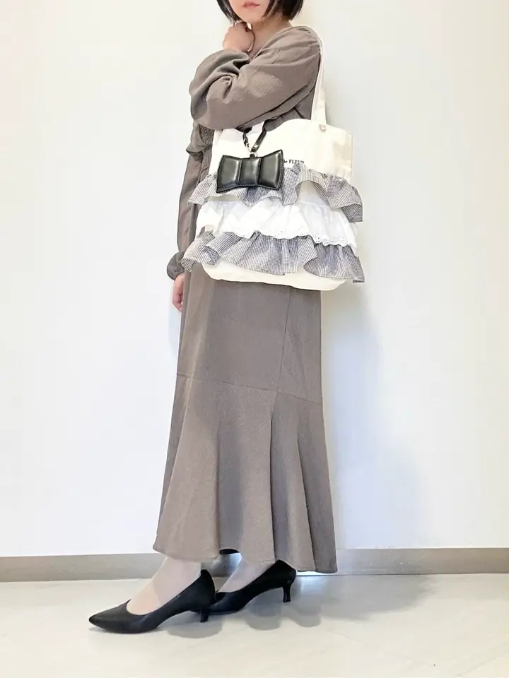 フロントフリルトートバッグ/Maison de FLEUR（メゾン ド フルール）の