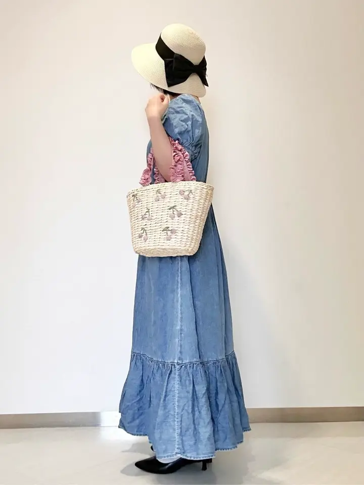 チェリーメイズフリルハンドルカゴバッグ/Maison de FLEUR（メゾン ド