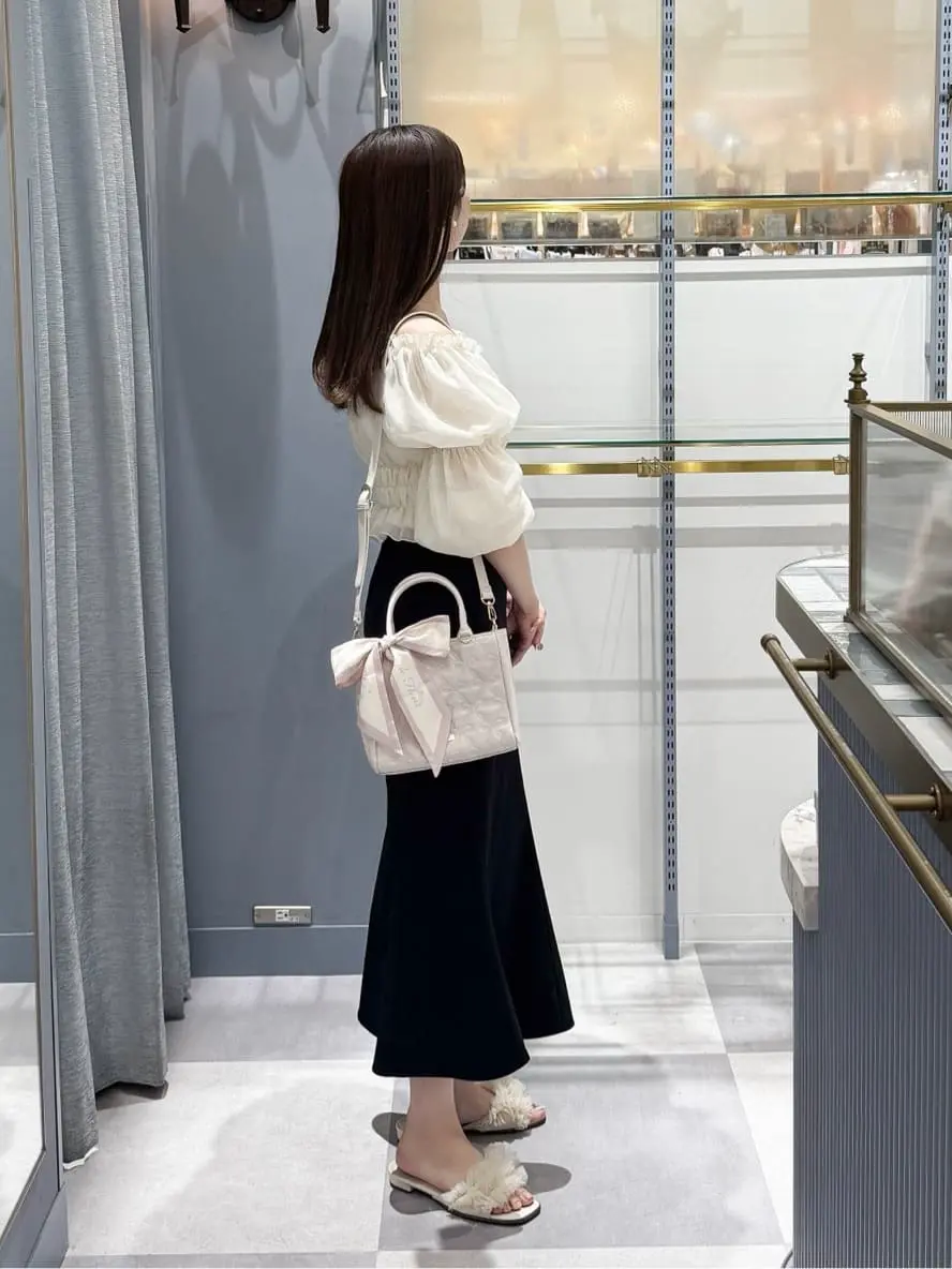 スカーフ付きリボンキルティング2Wayトート/Maison de FLEUR（メゾン