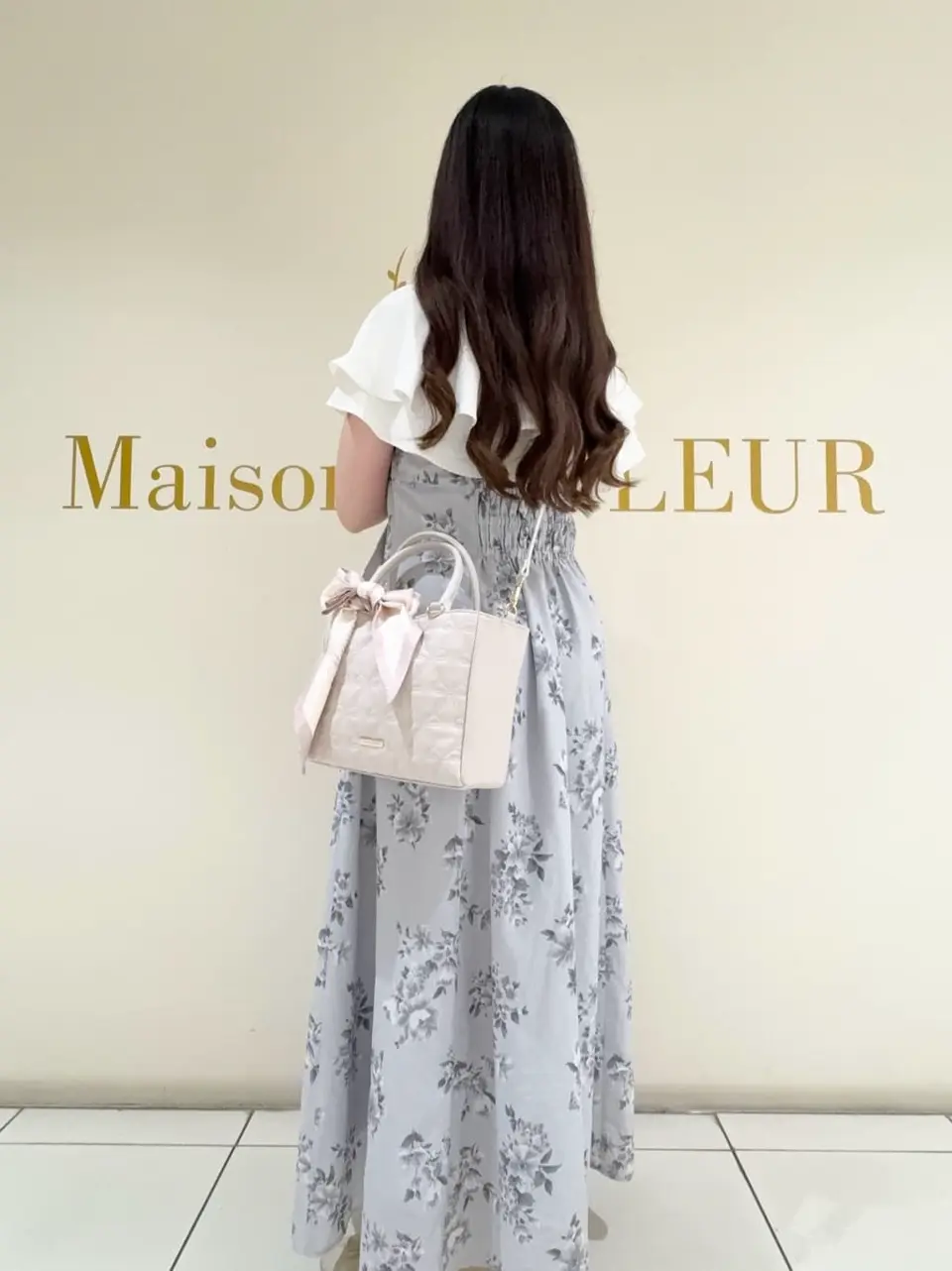 スカーフ付きリボンキルティング2Wayトート/Maison de FLEUR（メゾン