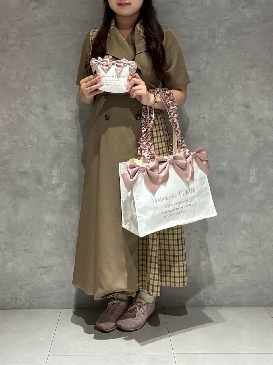 未使用品】リボン 花柄 キルト風ジャカード エムズグレイシー スカート