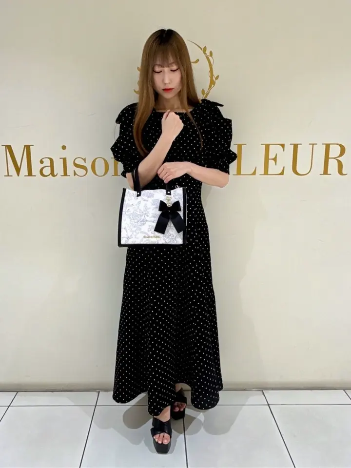 フラワーガーデンプリント2Wayスクエアトート/Maison de FLEUR（メゾン