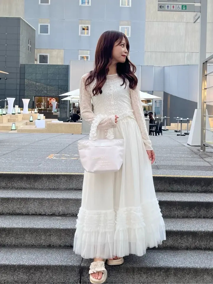 ブランドロゴフリルハンドルトートSバッグ/Maison de FLEUR（メゾン ド