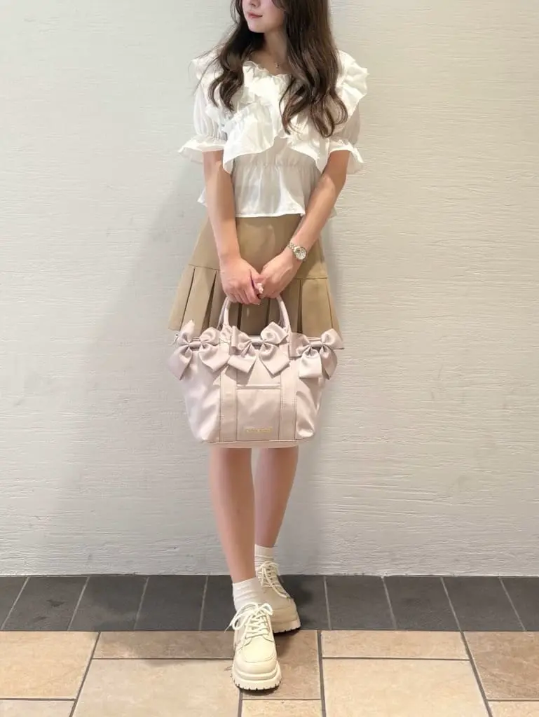 ボリュームリボン2Wayトートバッグ/Maison de FLEUR（メゾン ド