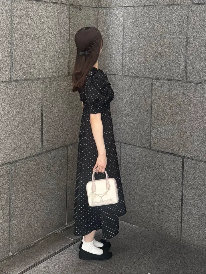 チャーム付きキャンバスボストンバッグ/Maison de FLEUR（メゾン ド