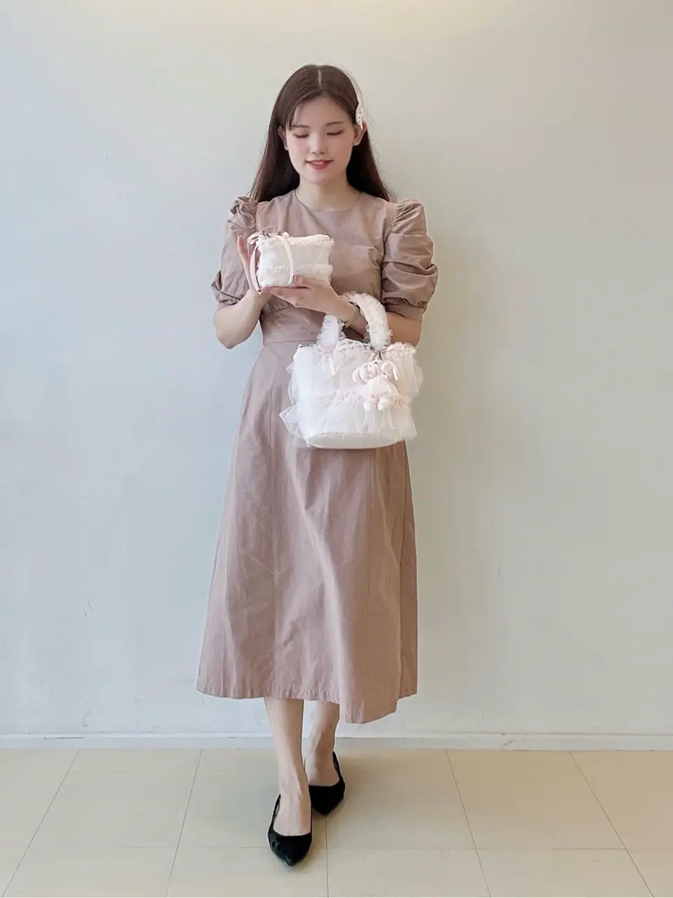 ピアズリー　ハンド刺繍裾フリル羽織　受注品 新品未使用品♡ チュールフリル2Wayトートバッグ/Maison de FLEUR（メゾン ド フルール