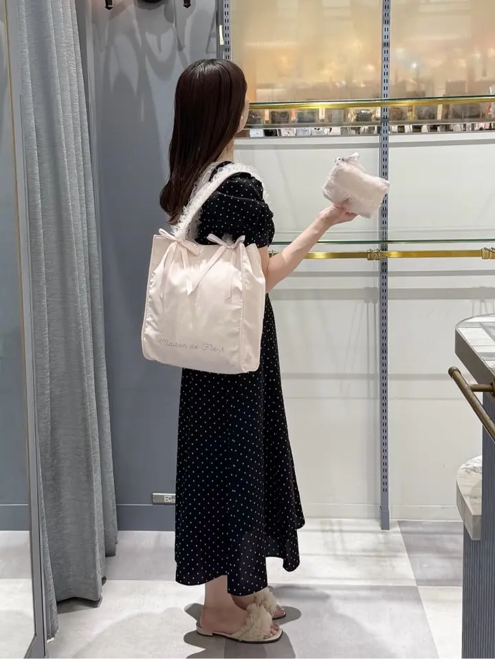 ≪USED≫チュールハンドルスクエアトートバッグ/Maison de FLEUR