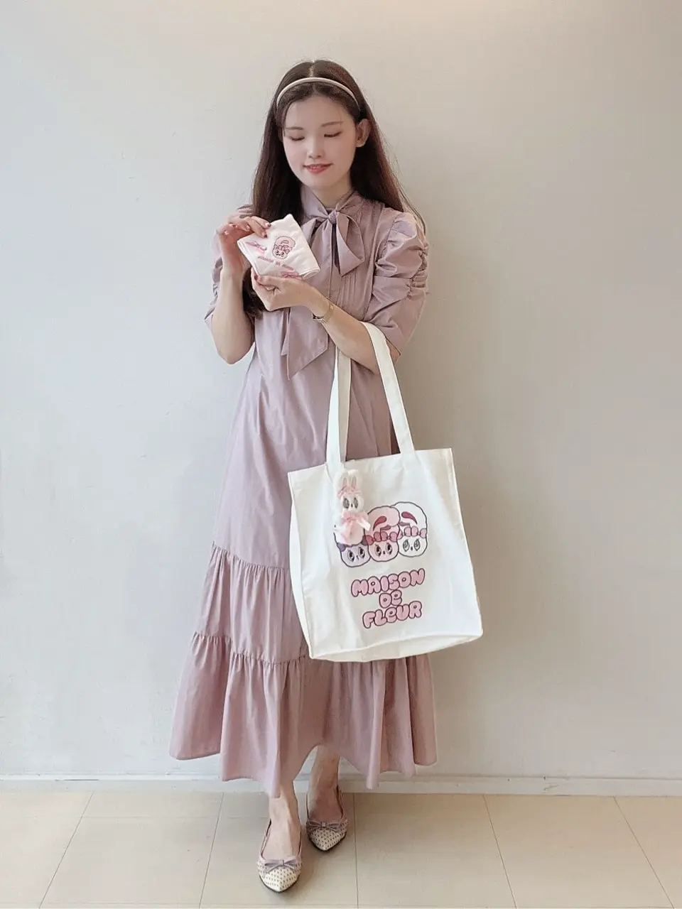 メゾンドフルール エスターバニー スクエアトートバッグ ピンク Esther Bunny スクエアトートバッグ（トートバッグ）｜Maison de FLEUR