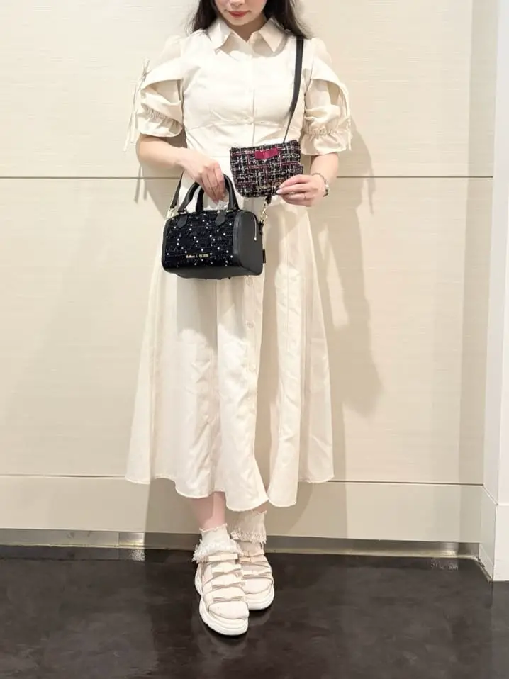 LINTONツイード2Wayミニボストンバッグ/Maison de FLEUR（メゾン ド