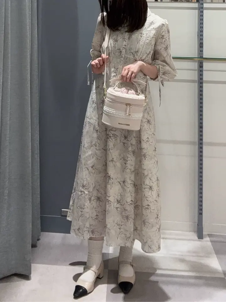 はしごレースシャツワンピース/Maison de FLEUR Petite Robe（メゾンド