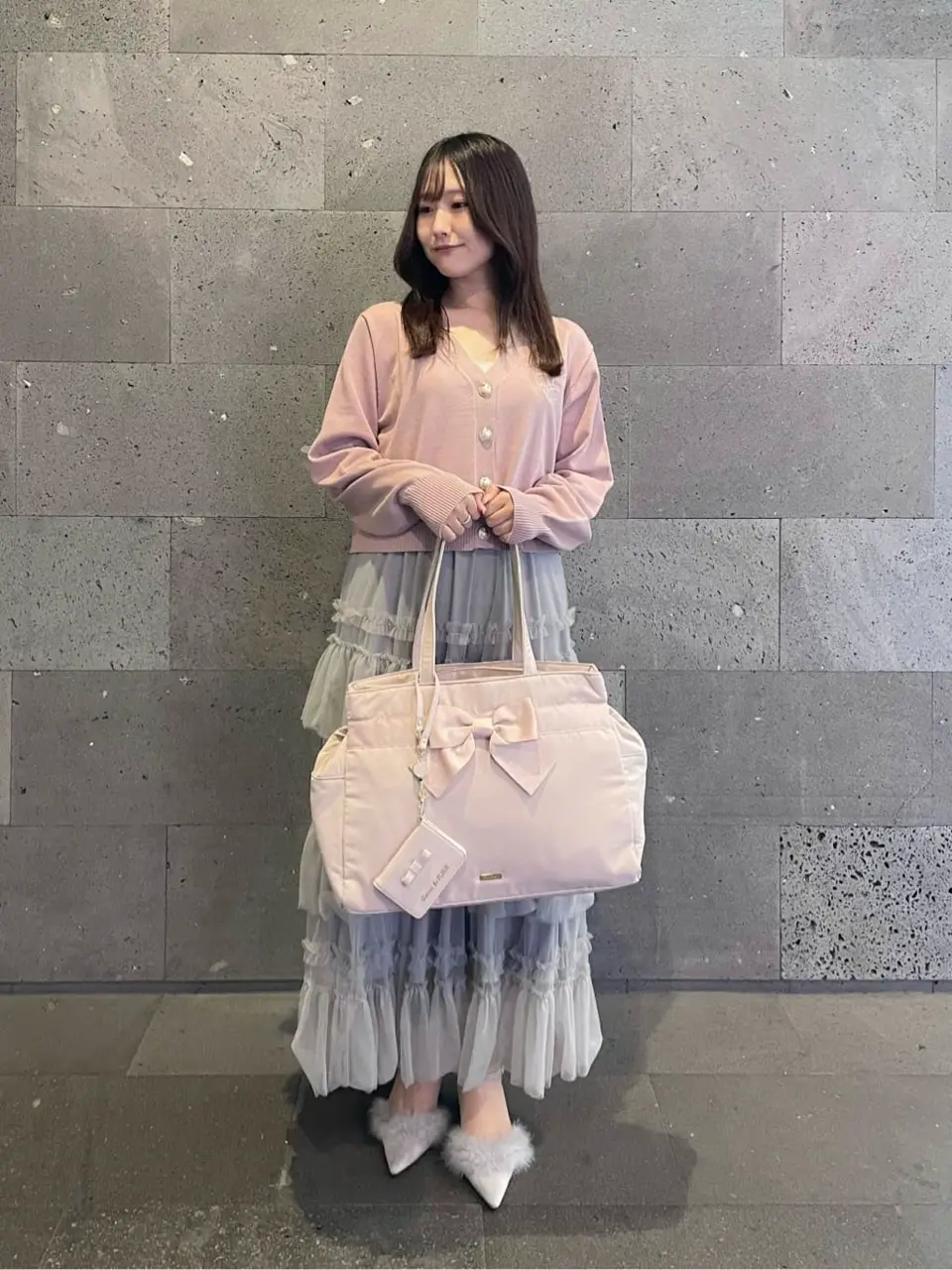 グログランリボン3ルームトートバッグ/Maison de FLEUR（メゾン ド