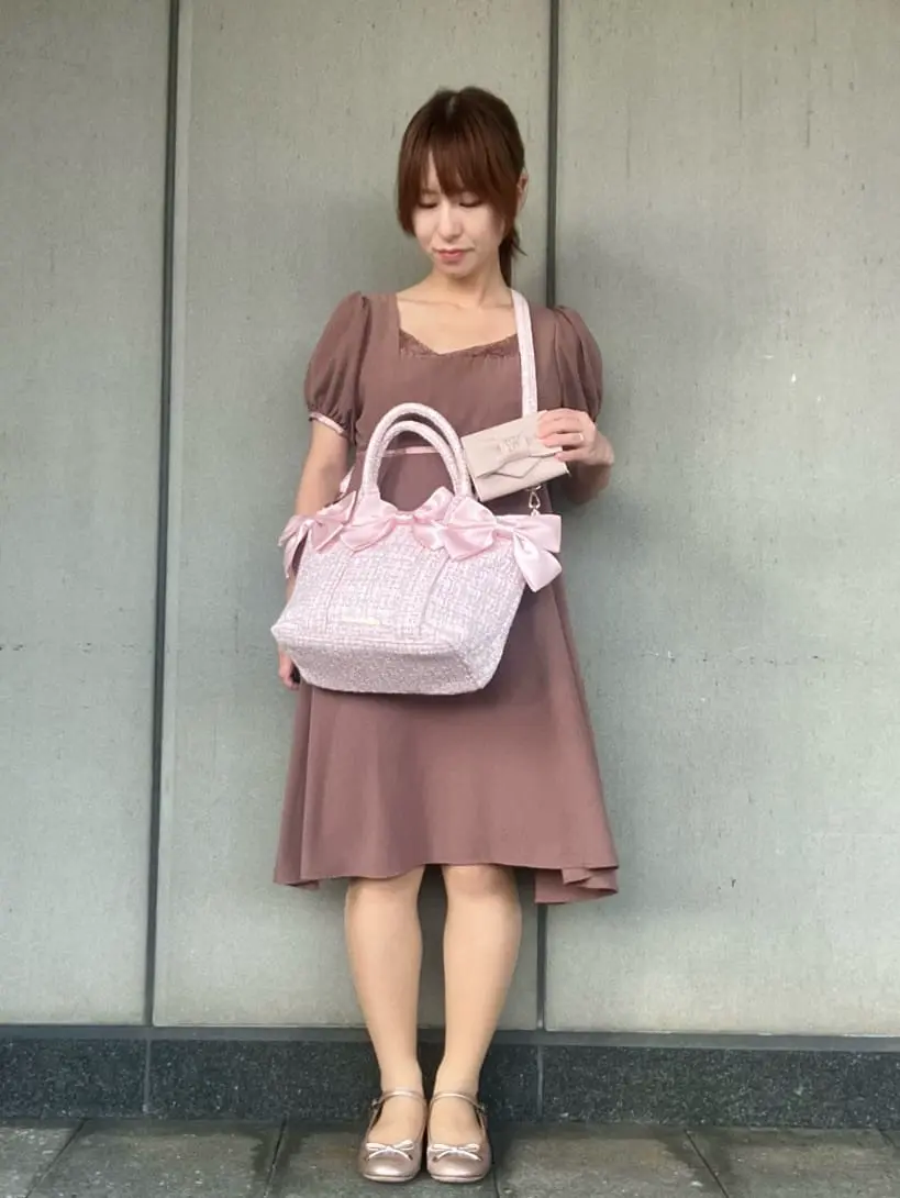 ピンクマニアボリュームリボン2WayトートMバッグ/Maison de FLEUR