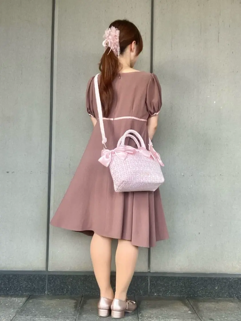 ピンクマニアボリュームリボン2WayトートSバッグ/Maison de FLEUR