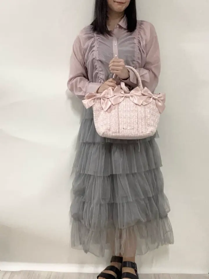 ピンクマニアボリュームリボン2WayトートMバッグ/Maison de FLEUR