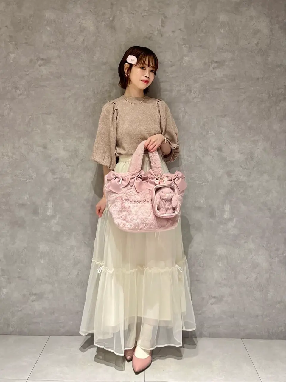 EC限定ピンクマニアクリアポーチS/Maison de FLEUR（メゾン ド