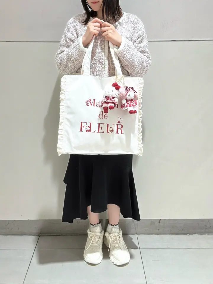 いちご新聞 フリルトートバッグ/Maison de FLEUR（メゾン ド フルール