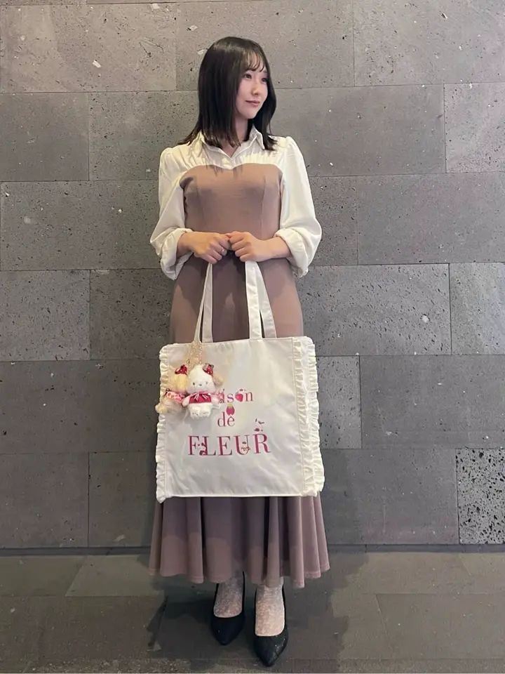 いちご新聞 フリルトートバッグ/Maison de FLEUR（メゾン ド フルール