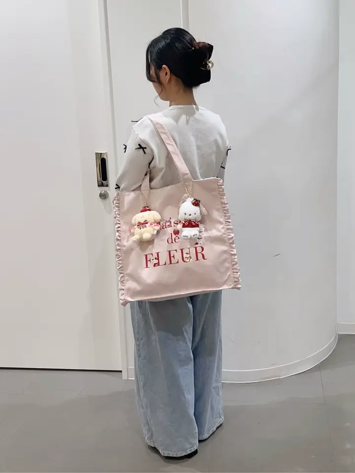 いちご新聞 フリルトートバッグ/Maison de FLEUR（メゾン ド フルール