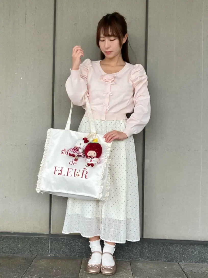 いちご新聞 フリルトートバッグ/Maison de FLEUR（メゾン ド フルール