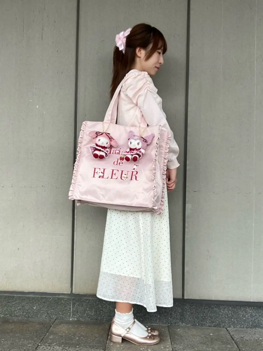 いちご新聞 フリルトートバッグ/Maison de FLEUR（メゾン ド フルール